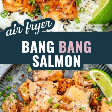 Delicious Bang Bang Salmon recipe served with vibrant vegetables