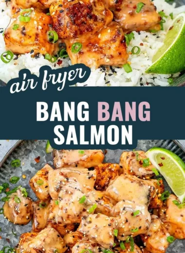 Delicious Bang Bang Salmon recipe served with vibrant vegetables