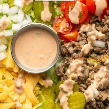 Big Mac Bowls featuring beef, lettuce, cheese, and special sauce in a delicious serving.