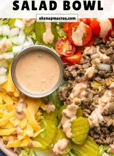 Big Mac Bowls featuring beef, lettuce, cheese, and special sauce in a delicious serving.