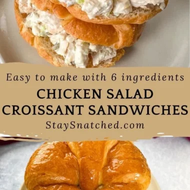 Delicious chicken salad sandwich on a wooden serving board with fresh ingredients