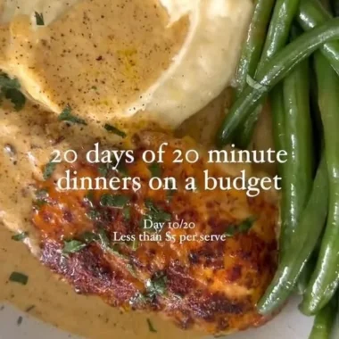 Creamy Chicken Schnitzel served with sides