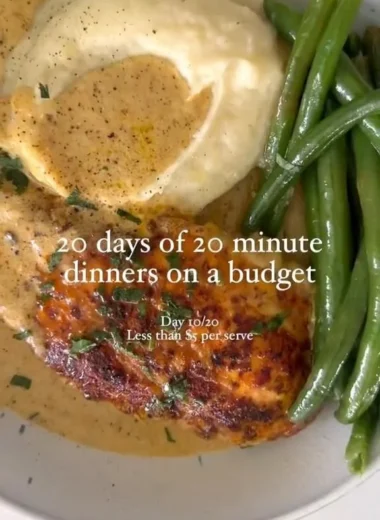 Creamy Chicken Schnitzel served with sides