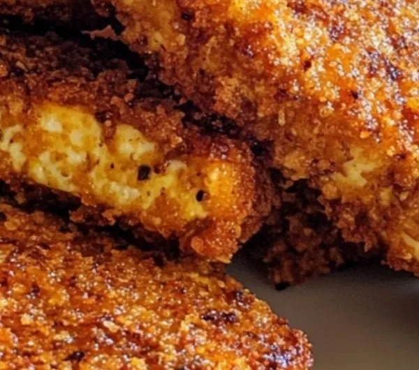 Crispy baked honey mustard tofu tenders served on a plate