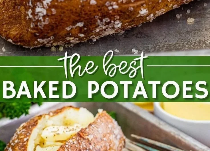 Golden crispy oven-baked potatoes served on a plate