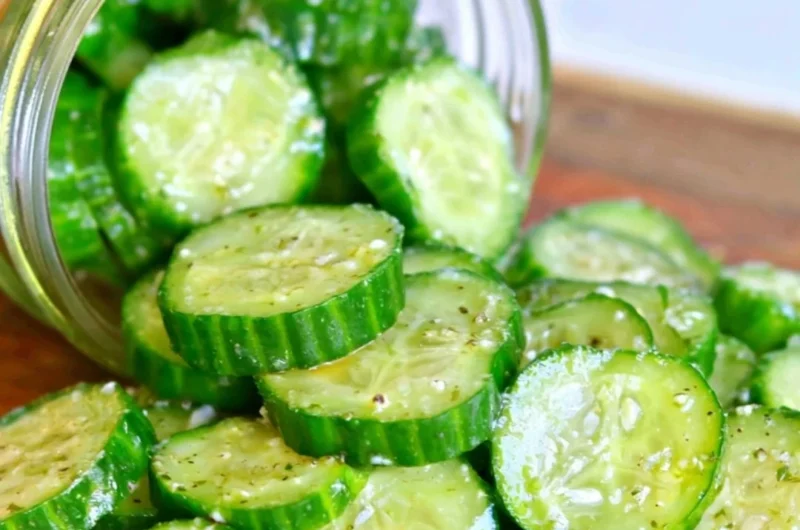 5-minute healthy cucumber snack served on a plate with herbs and spices