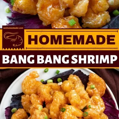 Air Fryer Bang Bang Shrimp served with a spicy dipping sauce