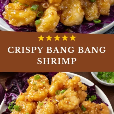 Crispy Air Fryer Bang Bang Shrimp served with a spicy dipping sauce