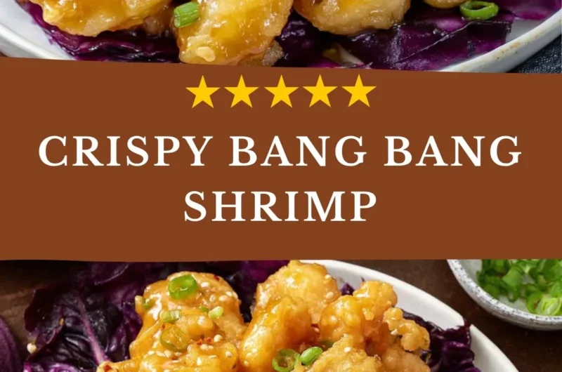 Crispy Air Fryer Bang Bang Shrimp served with a spicy dipping sauce