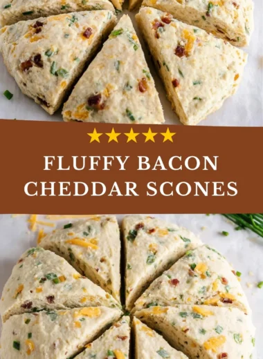 Freshly baked Bacon Cheddar Chive Scones served on a plate