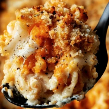 Delicious Chicken Parmesan Casserole served in a baking dish