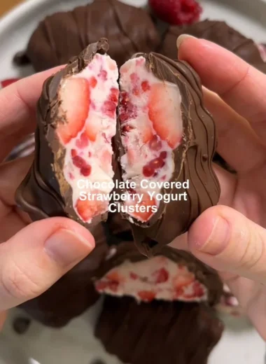 Bowl of chocolate covered yogurt clusters for a healthy snack option