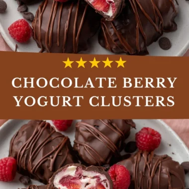 Chocolate covered yogurt clusters in a bowl, perfect for snacking.