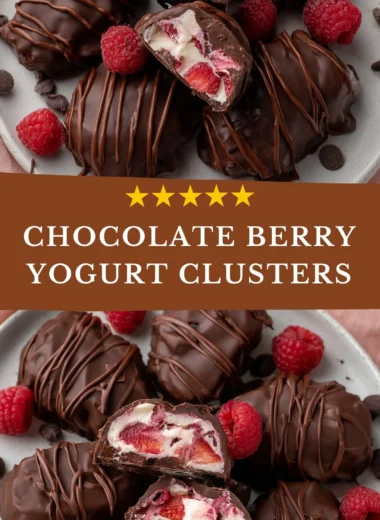Chocolate covered yogurt clusters in a bowl, perfect for snacking.