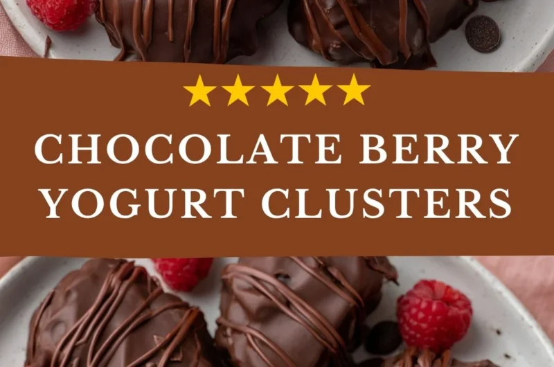 Chocolate covered yogurt clusters in a bowl, perfect for snacking.