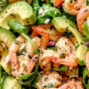 Citrus Shrimp Salad with avocado and vibrant citrus dressing