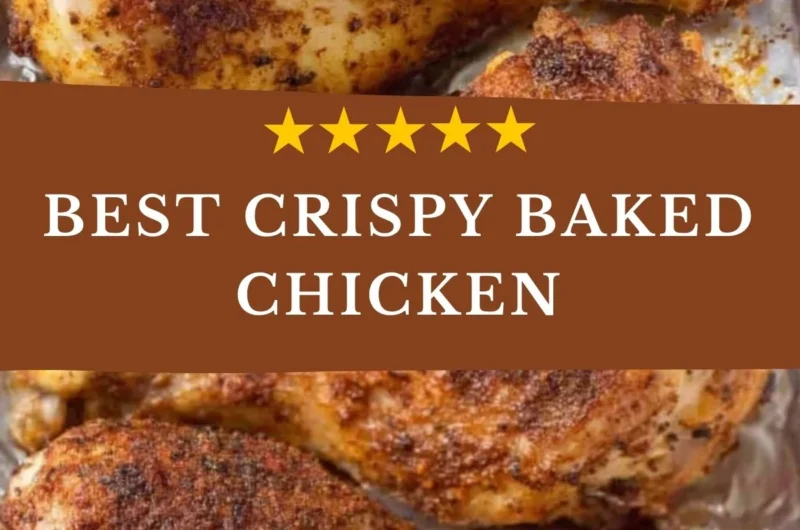 Crispy baked chicken legs served on a plate garnished with herbs.