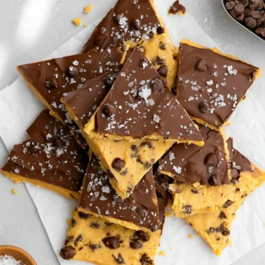 Healthy cookie dough bark made with wholesome ingredients