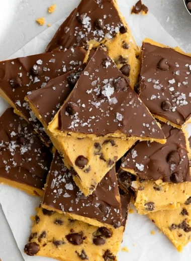 Healthy cookie dough bark made with wholesome ingredients