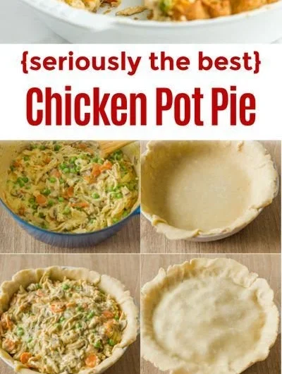 Homemade chicken pot pie fresh out of the oven, golden crust and creamy filling