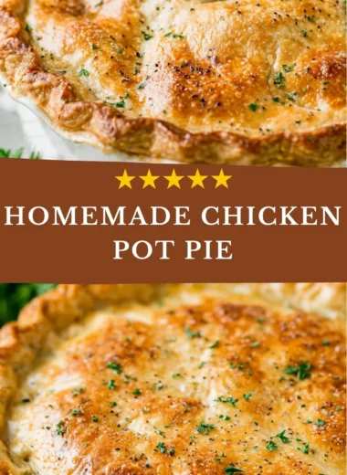 Homemade Chicken Pot Pie with flaky crust and hearty filling