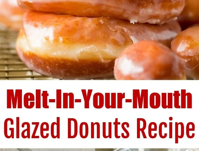 Freshly baked homemade glazed donuts on a cooling rack