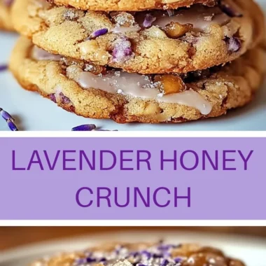 Delicious Lavender Honey Crunch Cookies with floral and honey flavors