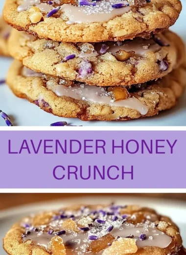 Delicious Lavender Honey Crunch Cookies with floral and honey flavors