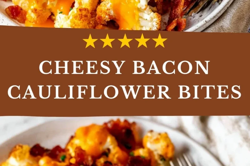 Loaded Cauliflower Bites topped with cheese and herbs, a healthy snack