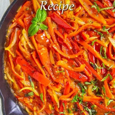Delicious homemade Peperonata with vibrant colors and fresh ingredients