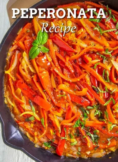 Delicious homemade Peperonata with vibrant colors and fresh ingredients