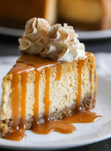 Delicious Pumpkin Cheesecake without water bath, perfect for fall desserts