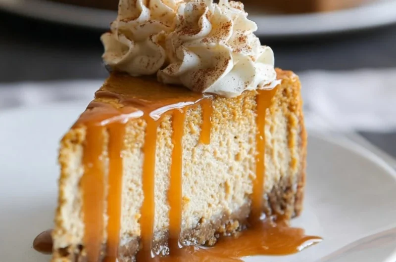 Delicious Pumpkin Cheesecake without water bath, perfect for fall desserts