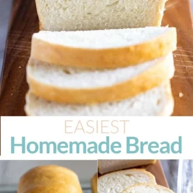 Freshly baked simple homemade bread loaf on a wooden cutting board