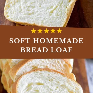 Loaf of simple homemade bread fresh out of the oven