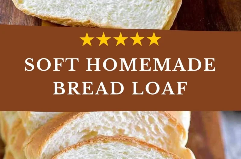 Loaf of simple homemade bread fresh out of the oven