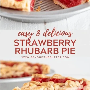 Homemade strawberry rhubarb pie fresh out of the oven