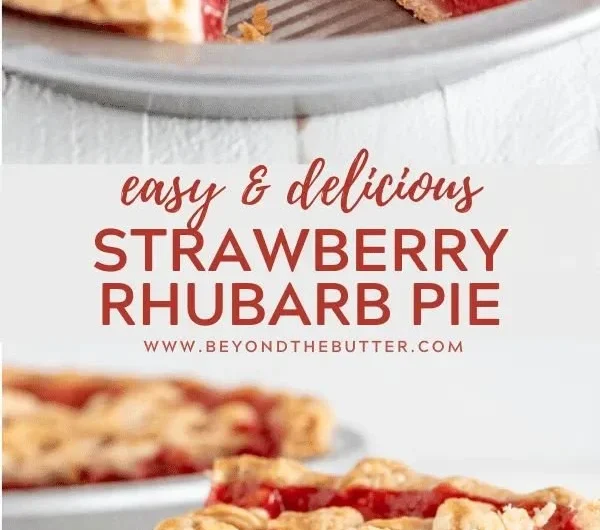 Homemade strawberry rhubarb pie fresh out of the oven
