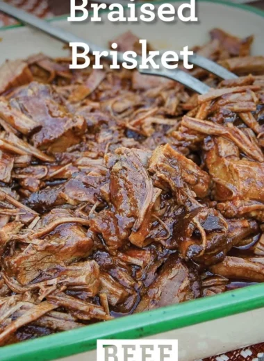 Delicious Texas Cola Shredded Beef Brisket served with sides