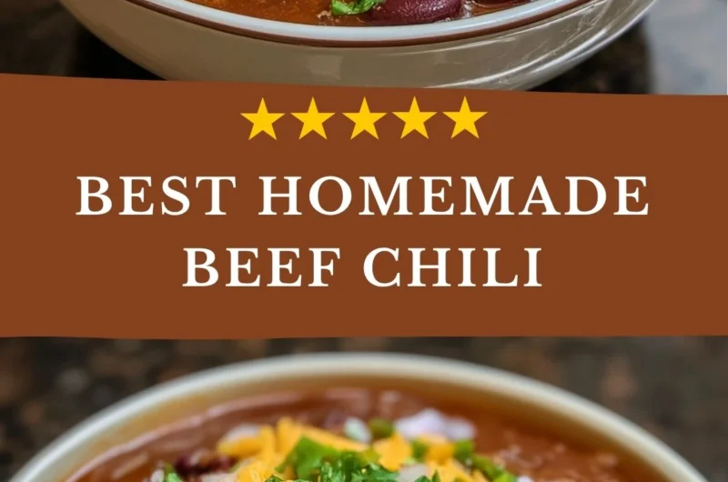 Bowl of the best homemade chili topped with fresh herbs and cheese