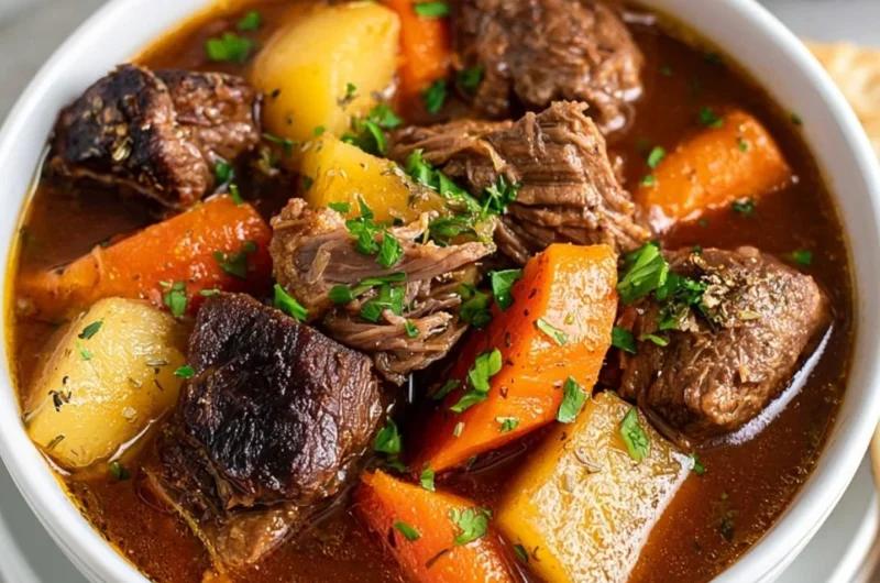 Delicious Instant Pot beef stew with tender meat and vegetables