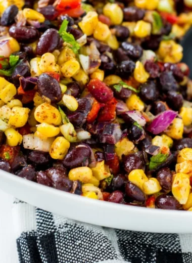 Delicious cozy corn salsa made with fresh ingredients and spices.