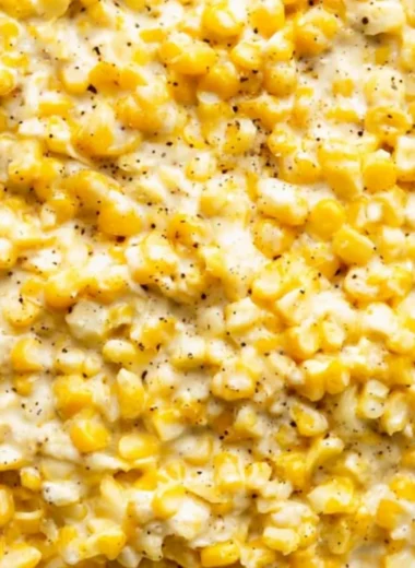 Delicious bowl of cozy creamed corn served as a side dish