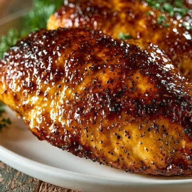 Delicious Garlic Brown Sugar Chicken dish served with vegetables