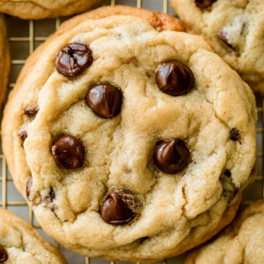 Delicious homemade chocolate chip cookies fresh from the oven