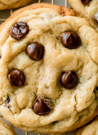 Delicious homemade chocolate chip cookies fresh from the oven